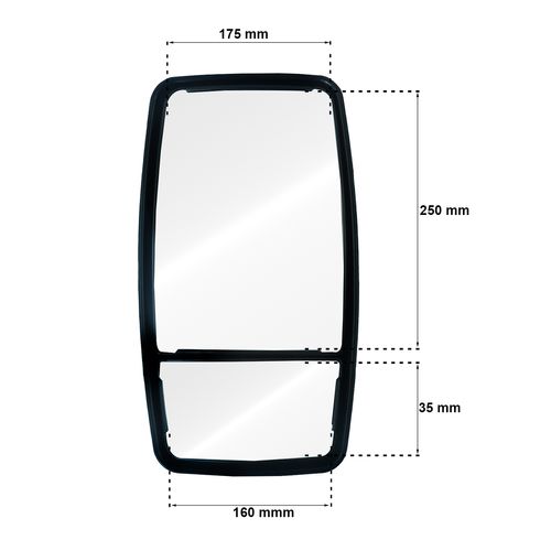 Espelho Retrovisor Direito e Esquerdo Convexo Bifocal Ford Cargo