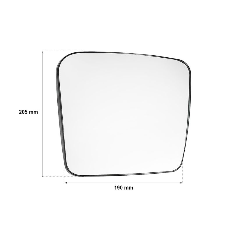 Lente-do-Espelho-Auxiliar-Esquerdo-sem-Desembacador-Volvo-VM220-VM270-VM330