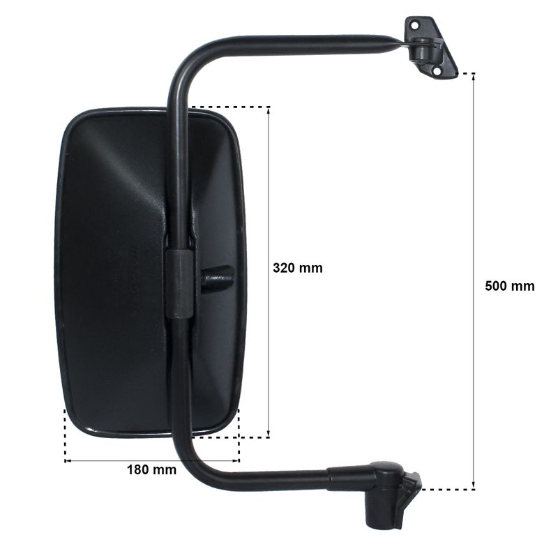 Espelho-Retrovisor-Manual-Direito-Completo-Convexo-VW-7.100-8.120-8.150