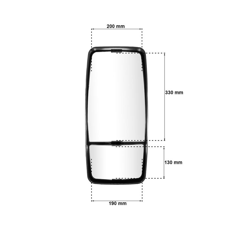 Espelho-Retrovisor-Esquerdo-Completo-Bifocal-Ford-Cargo