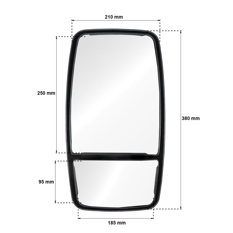 Espelho-Retrovisor-Direito-Completo-Convexo-Duplo-Ford-Cargo