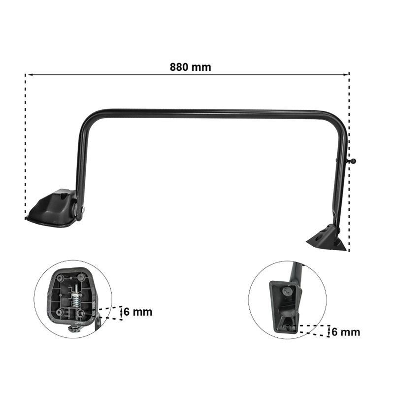 Espelho-Retrovisor-Direito-Completo-Manual-Convexo-com-Braco-Suporte-Ford-Cargo
