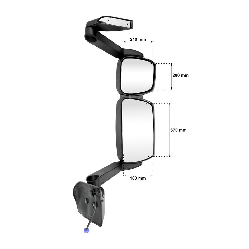 Espelho-Retrovisor-Direito-Completo-Com-Lente-Convexa-e-Desembacador-Iveco-Tector-e-Cursor