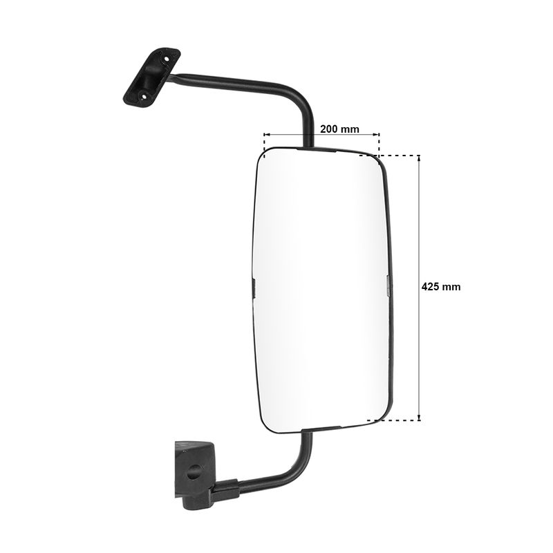 Espelho-Retrovisor-Completo-Direito-Manual-Com-Lente-Convexa-e-Braco-Suporte-MB-Accelo