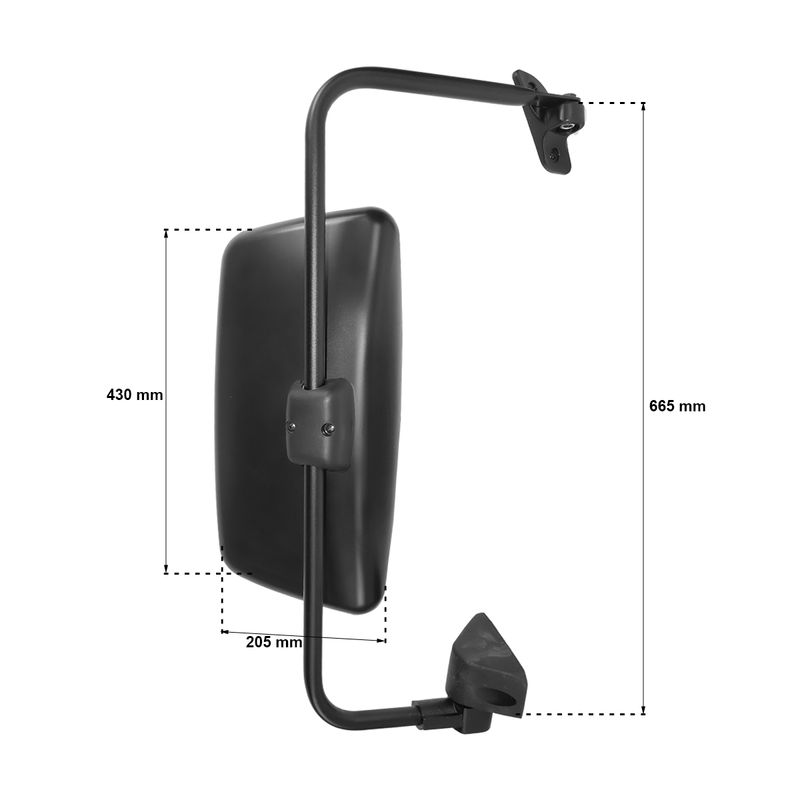 Espelho-Retrovisor-Completo-Direito-Manual-Com-Lente-Convexa-e-Braco-Suporte-MB-Accelo