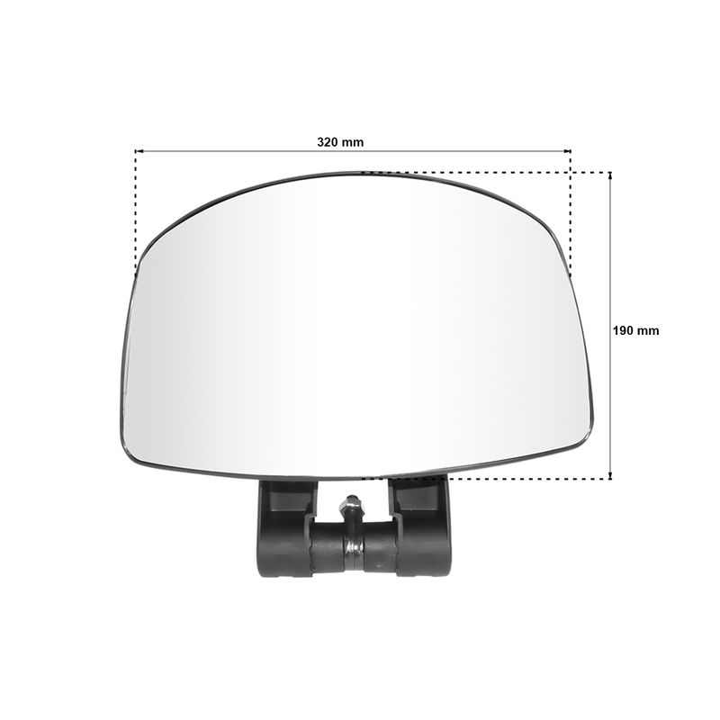 Espelho-Retrovisor-Auxiliar-Frontal-Com-Lente-Convexa-e-Braco-Suporte-Volvo-FH-e-FM