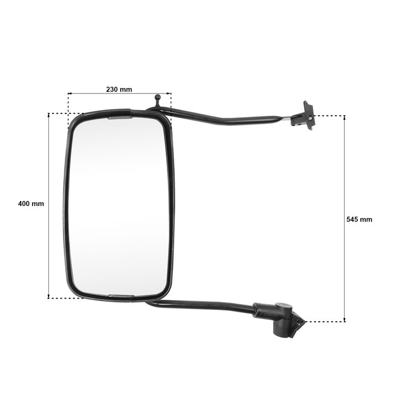 Espelho-Retrovisor-Esquerdo-com-Braco-Suporte-VW-Worker-Medio-e-Pesado