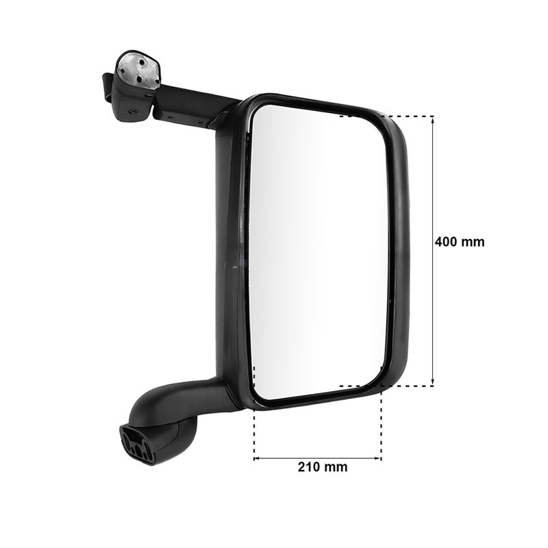 Espelho-Retrovisor-Direito-com-Braco-Suporte-Scania-T-R-114-124--P-G-R-Highline-Streamline