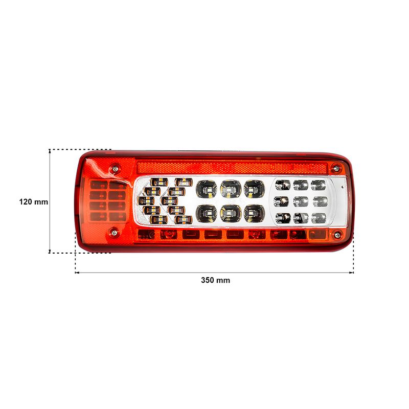 Sinaleira-Traseira-Esquerda-Bicolor-Cristal-e-Vermelha-com-Vigia-e-com-LED-Volvo-FH-FM-VM