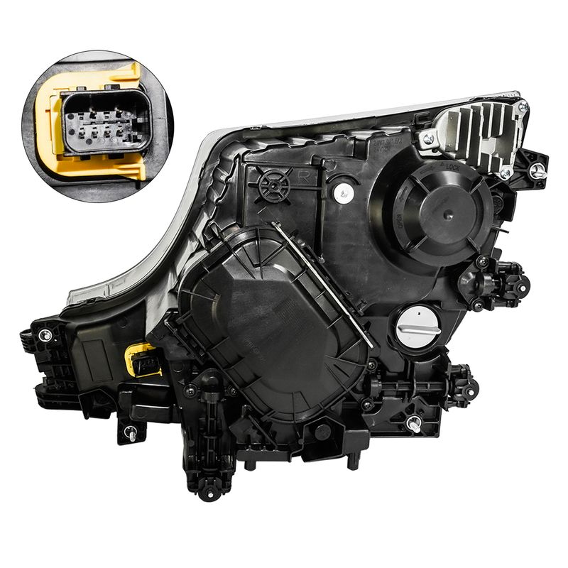 Farol-Direito-Com-Led-DRL-Posicao-Mascara-Negra-Mercedes-benz-Actros-