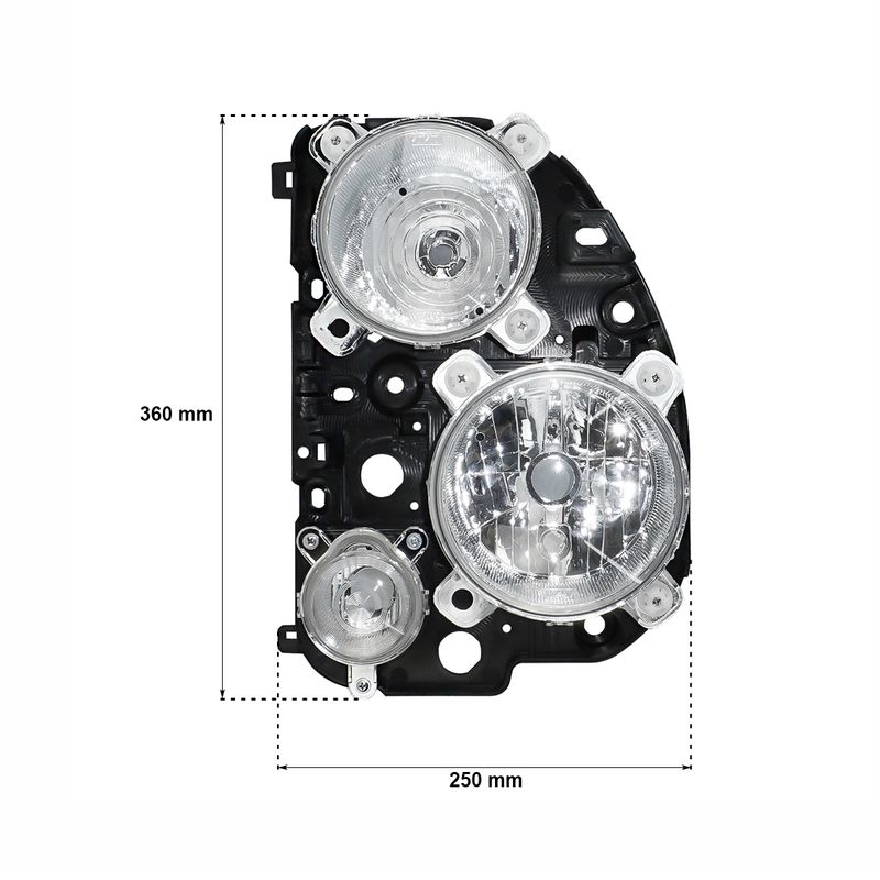 Farol-Esquerdo-com-Pisca-Duplo-Mercede-benz-Actros