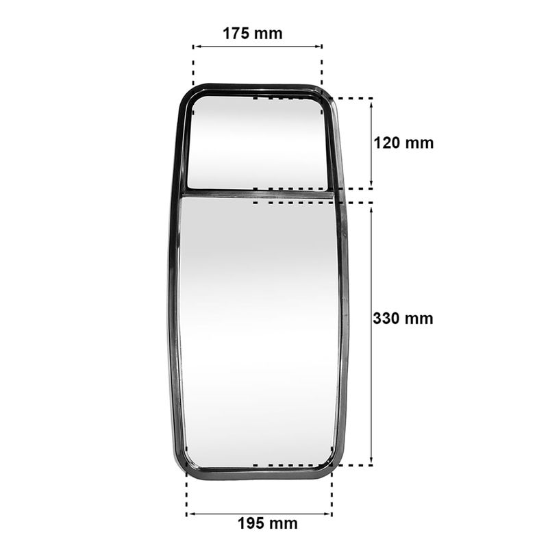 Espelho-Retrovisor-Direito-Manual-Plano-Bifocal-Convexo-Scania-112-113