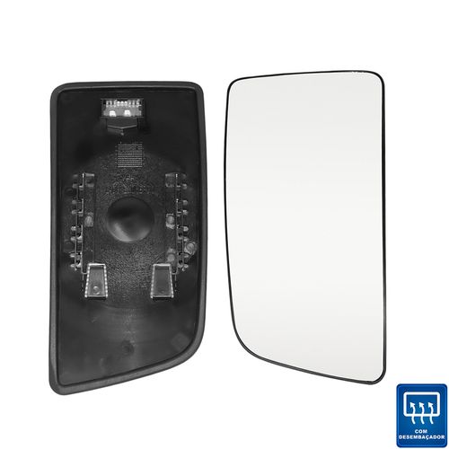 Lente Espelho Retrovisor Esquerdo com Base e com Desembaçador Scania