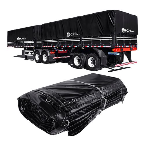 Lona de Carga Bitrens 9,7x5,1m 49,47M² Preta