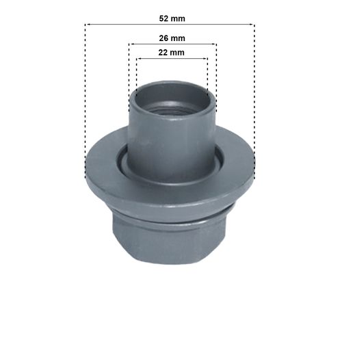 Porca de Roda Traseira Centralizadora M22-1,5XCH SW32XH22/49 Randon Iveco Mercedes-Benz