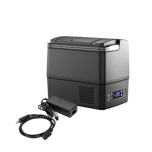 Kit Geladeira Portátil Bivolt 18L + Fonte Conversora para 12 24 110 220 Volts