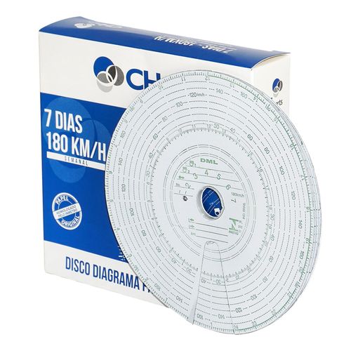 Kit 10 Caixas Discos Tacógrafo 180KM Semanal Mercedes-benz Sprinter Fiat Ducato e Iveco