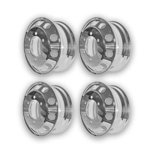 Kit 4 Rodas de Alumínio Alto Brilho Borda Larga Aro 17,5x6 Pneu 215 6 Furos Reto