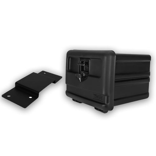 Kit Caixa de Ferramenta Plástico Multiuso 51L para Caminhão 34x47x42 cm e Suporte Chassi