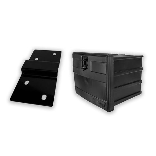 Kit Caixa de Ferramenta Plástico Multiuso 156L para Caminhão 54x70x58 cm e Suporte Assoalho