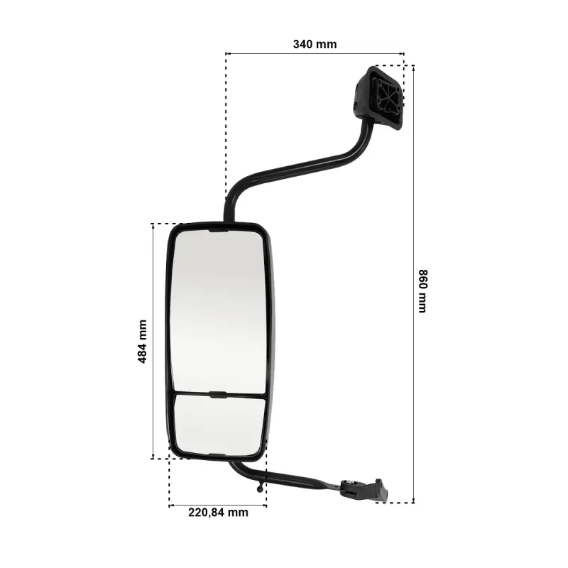 Espelho Retrovisor Esquerdo Completo Volkswagen-1780056908816