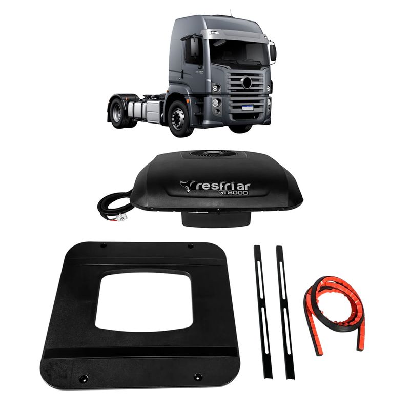 Ar Condicionado RT8000 S4 VW Constellation 12V 2200W 6500BTU Resfri Ar-1780696536369